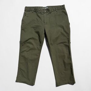 Carhartt Relaxed Fit Twill Utility Work Pants Olive Green Cotton 44x30 B324 ARG